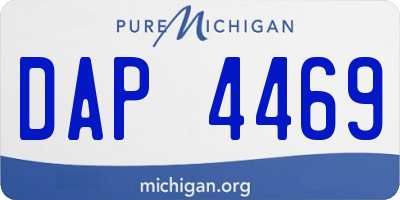 MI license plate DAP4469