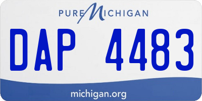 MI license plate DAP4483