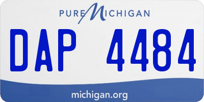 MI license plate DAP4484