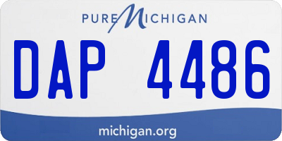 MI license plate DAP4486