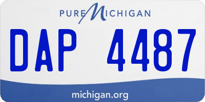 MI license plate DAP4487