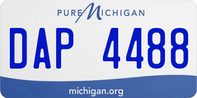 MI license plate DAP4488