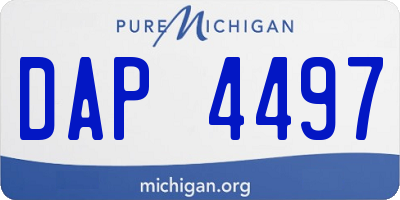 MI license plate DAP4497