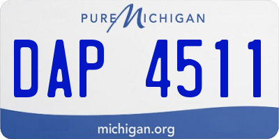 MI license plate DAP4511