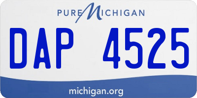 MI license plate DAP4525