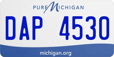 MI license plate DAP4530