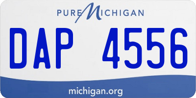 MI license plate DAP4556