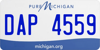 MI license plate DAP4559