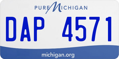 MI license plate DAP4571