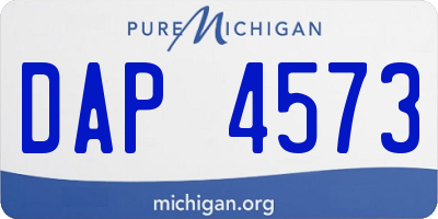 MI license plate DAP4573