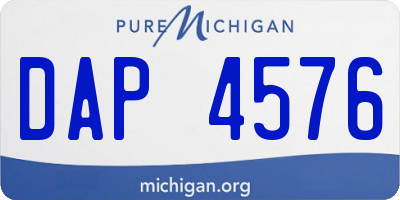 MI license plate DAP4576