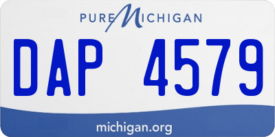 MI license plate DAP4579