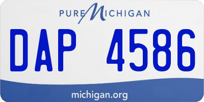 MI license plate DAP4586