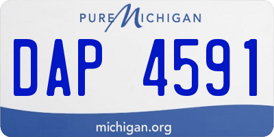 MI license plate DAP4591