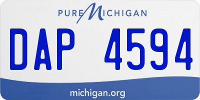 MI license plate DAP4594