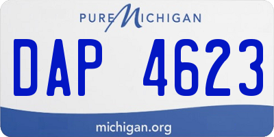 MI license plate DAP4623