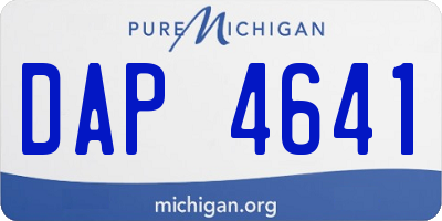 MI license plate DAP4641