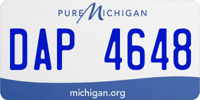 MI license plate DAP4648