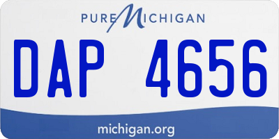 MI license plate DAP4656