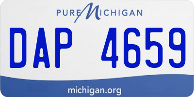 MI license plate DAP4659