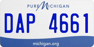 MI license plate DAP4661