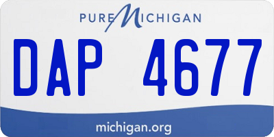 MI license plate DAP4677