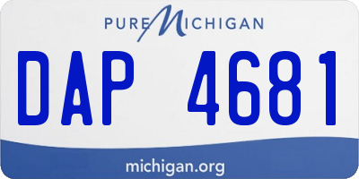 MI license plate DAP4681