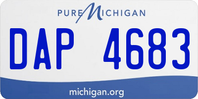 MI license plate DAP4683