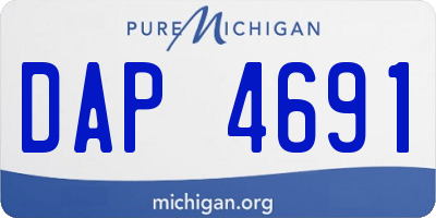 MI license plate DAP4691