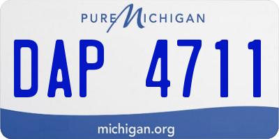 MI license plate DAP4711