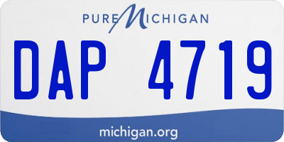 MI license plate DAP4719