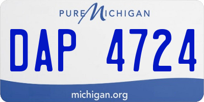 MI license plate DAP4724