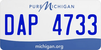 MI license plate DAP4733