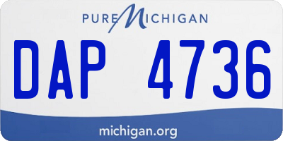 MI license plate DAP4736