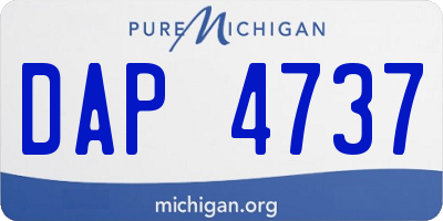 MI license plate DAP4737