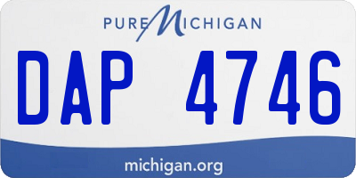 MI license plate DAP4746