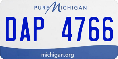 MI license plate DAP4766