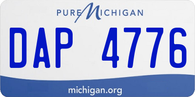 MI license plate DAP4776