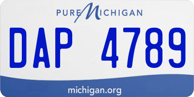 MI license plate DAP4789