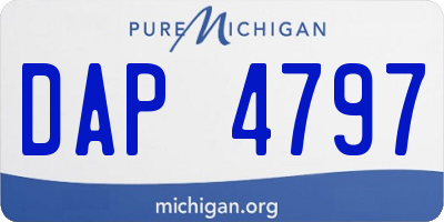 MI license plate DAP4797