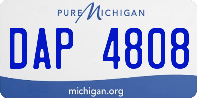 MI license plate DAP4808