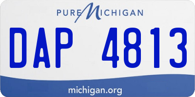 MI license plate DAP4813