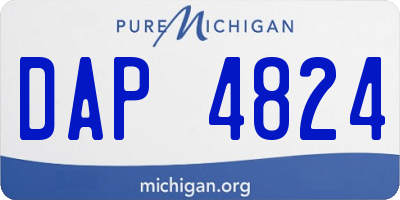 MI license plate DAP4824