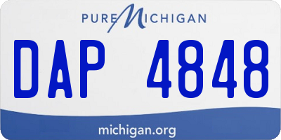 MI license plate DAP4848