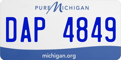 MI license plate DAP4849