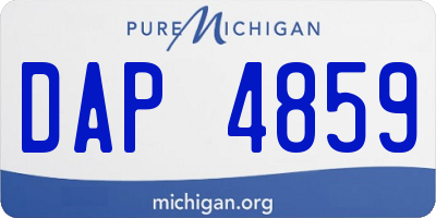 MI license plate DAP4859
