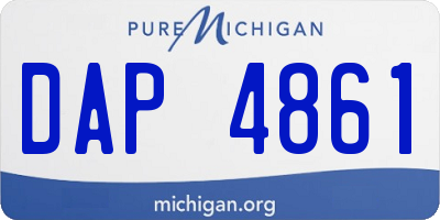 MI license plate DAP4861