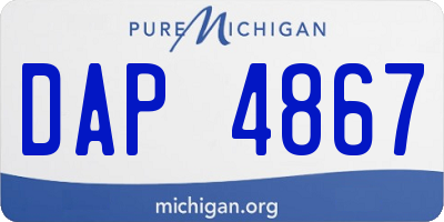 MI license plate DAP4867