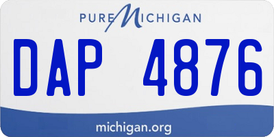 MI license plate DAP4876