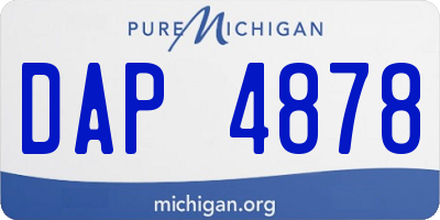 MI license plate DAP4878